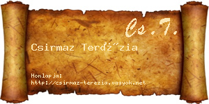 Csirmaz Terézia névjegykártya